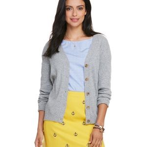 VINEYARD VINES Cashmere V Neck Cardigan Gray